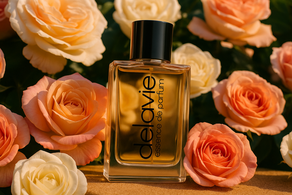 Rose <h4> Die Königin der Blumennoten<h4> DELAVIE