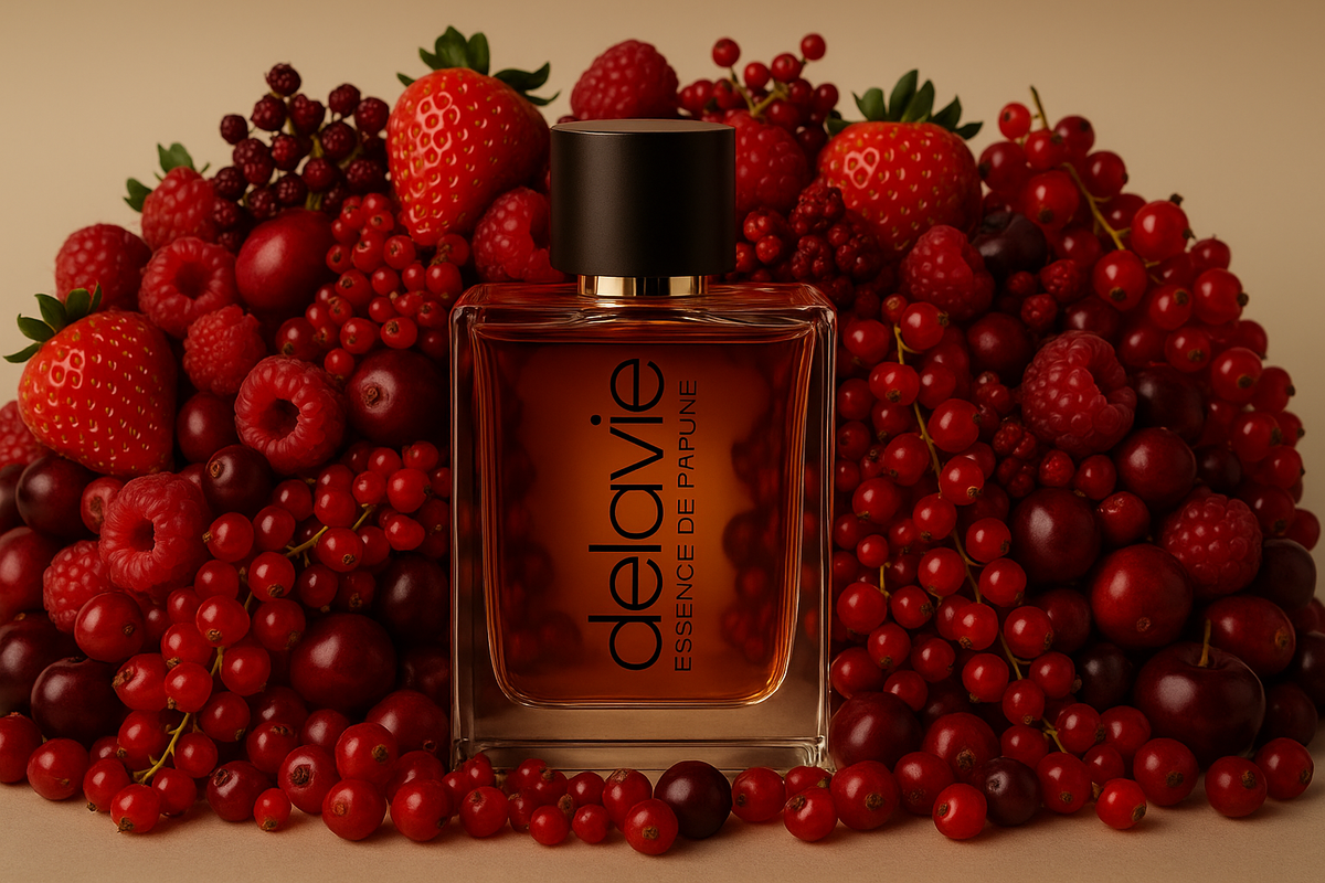 ROTE BEEREN <h4>FRUCHTIGE ENERGIE MIT SINNLICHER TIEFE<h4> DELAVIE
