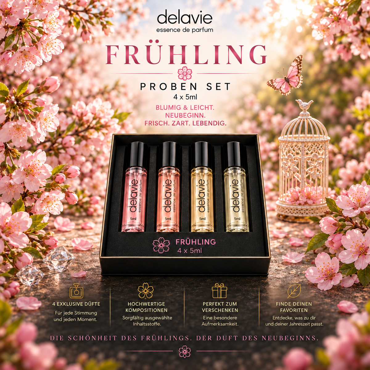 Frühling's-Duftproben-Set 4×5ml DELAVIE