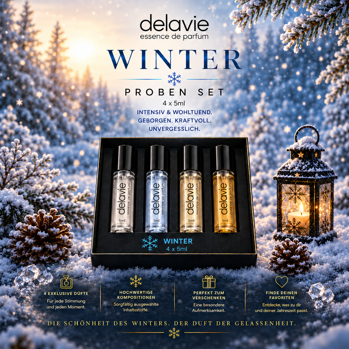 Winter - Duftproben-Set 4×5ml DELAVIE