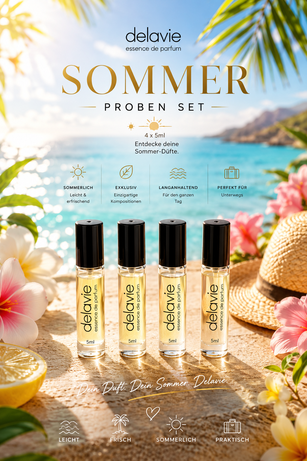 Sommer-Duftproben-Set 4× 5 ml